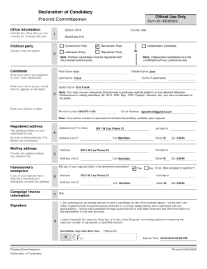 Declaration of Candidacy