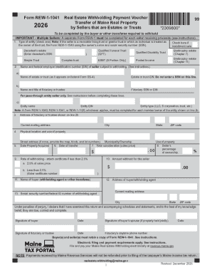 Maine Real Estate Withholding Payment Voucher