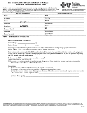 Blue Cross Blue Shield Medication Authorization Request Form