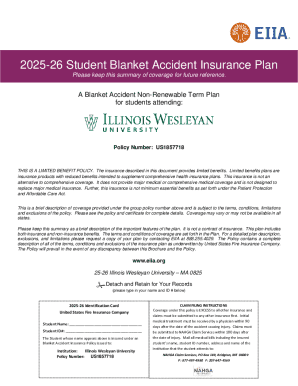 2025-26 Student Blanket Accident Insurance Plan