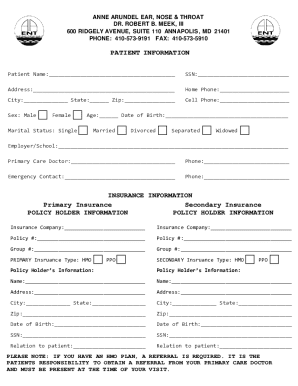 Patient Information Form