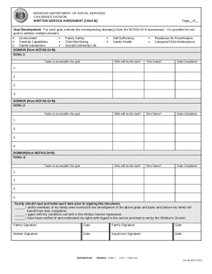 Missouri Written Service Agreement CD14-B