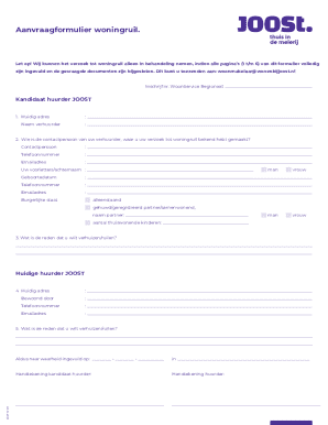 Housing Exchange Application Form