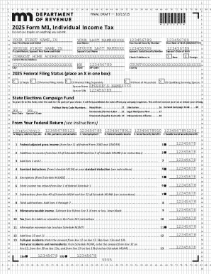 2025 Minnesota Individual Income Tax Form M1