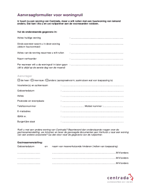 Housing Exchange Application Form