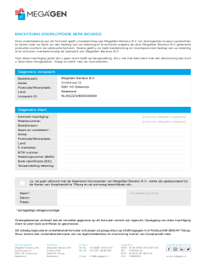 SEPA Direct Debit Authorization Form
