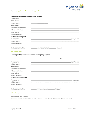 Housing Exchange Application Form