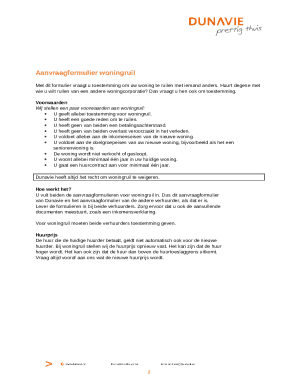 Dunavie Housing Exchange Request Form