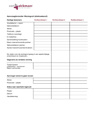 Housing Exchange Application Form