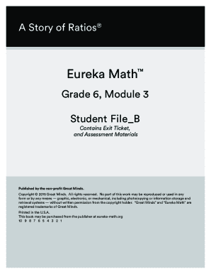 Eureka Math, A Story of Ratios: Grade 6, Module 3: ...