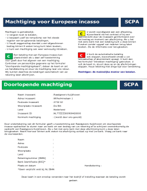 SEPA Direct Debit Authorization Form