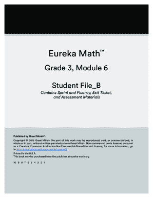 Eureka Math - Grade 3, Module 6 Student FileB