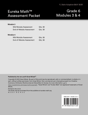 Eureka Math Assessment Packet Algebra I Module 3