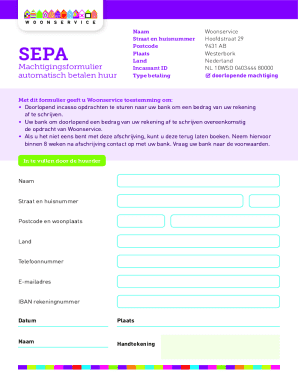 Dutch Rental Payment Authorization Form