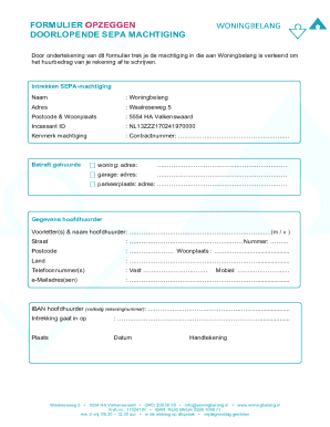 SEPA Authorization Revocation Form