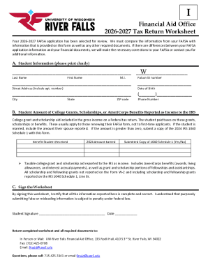 26-27 Independent Tax Return Worksheet