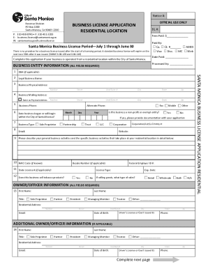 business license application residential location - santamonica.gov