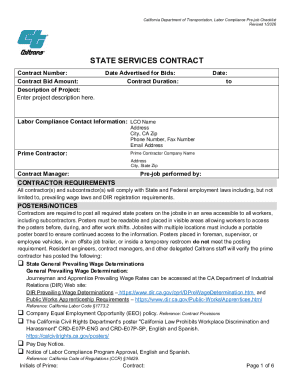 California Labor Compliance Pre-job Checklist