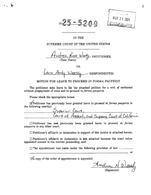 Motion for Leave to Proceed in Forma Pauperis