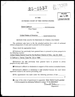 Motion for Leave to Proceed in Forma Pauperis