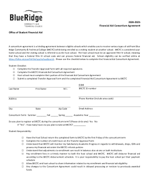 2024-2025 Financial Aid Consortium Agreement
