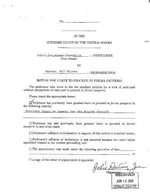 Motion for Leave to Proceed in Forma Pauperis