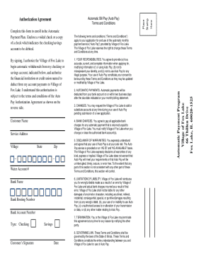 Automatic Payment Plan Authorization