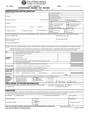 East Lansing Partnership Income Tax Return