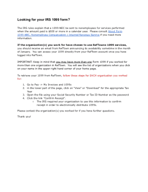 IRS 1099-NEC Form Instructions