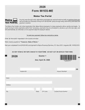 Form 901ES-ME Pass-Through Entity Withholding