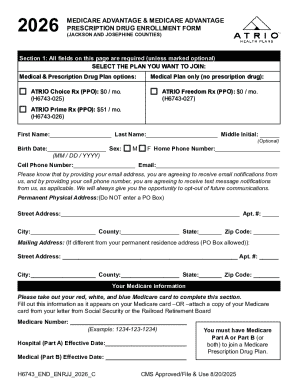 2026 Medicare Advantage Enrollment Form