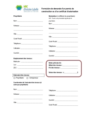 Construction Permit Application Form