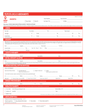 Vodafone Italy Subscription Offer Form
