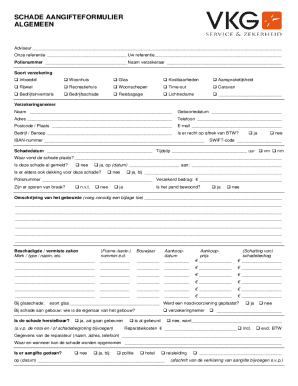 Dutch Insurance Claim Form