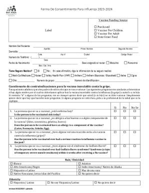 Influenza Consent Form 2023-2024