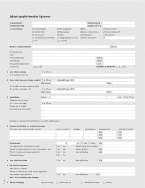 Dutch Insurance Claim Form