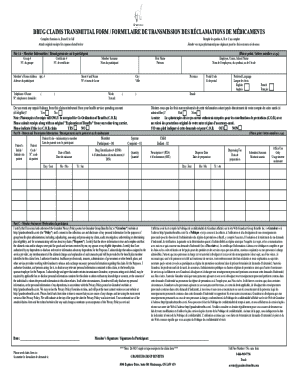 Drug Claims Transmittal Form