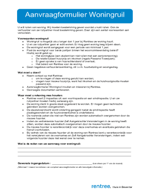 Woningruil Application Form