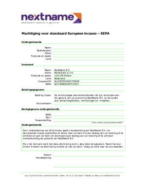 SEPA Direct Debit Authorization