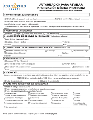 Authorization For Release of Protected Health Information