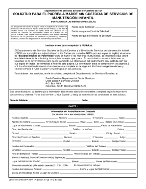 South Carolina Child Support Services Application