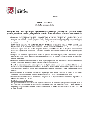 Loyola Medicine Financial Assistance Application