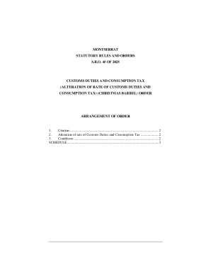 Montserrat Christmas Barrel Customs Order 2025