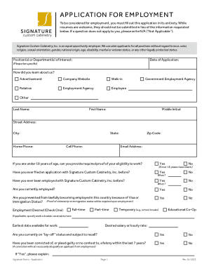 Online Employment Application