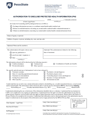 Authorization to Disclose Protected Health Information