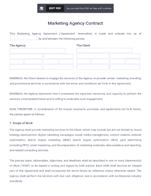 Marketing Agency Contract