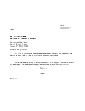 IRS Section 83(b) Election Form