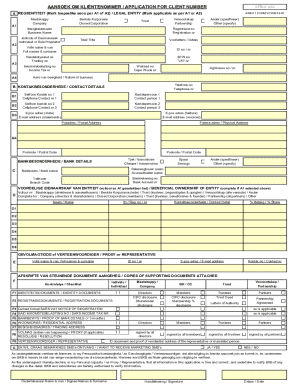 South Africa Client Number Application Form 24.06