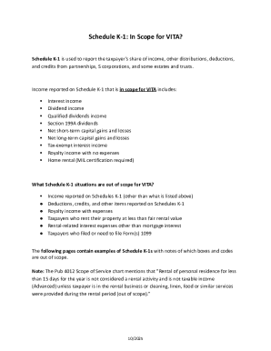 Schedule K-1 Tax Form