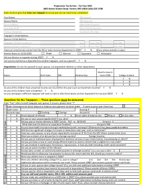 2025 Individual Income Tax Organizer